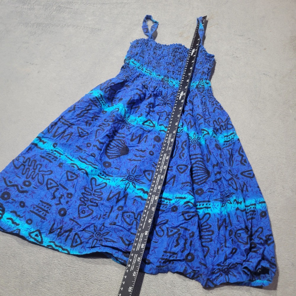 Just Love Dress Girls Blue Tribal Print Smocked Bodice Summer Sundress Boho